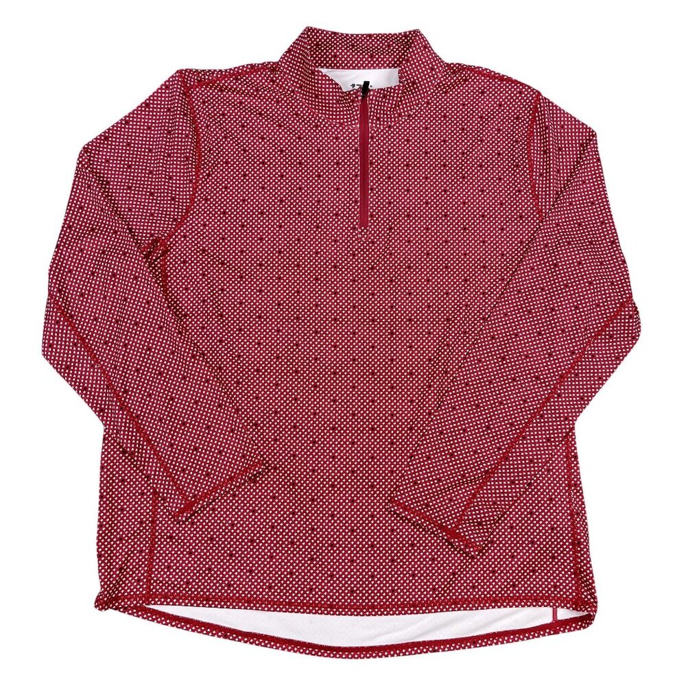1764 Mens‎ Red 1/4 Zip Golf Pullover Sz XL